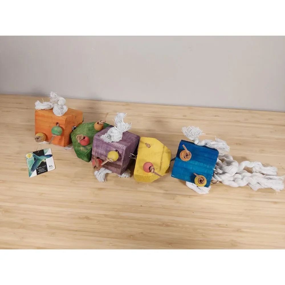 Caitec Featherland Large Bird Parrot Chewing Toy Wooden Block Loaded Dice XL